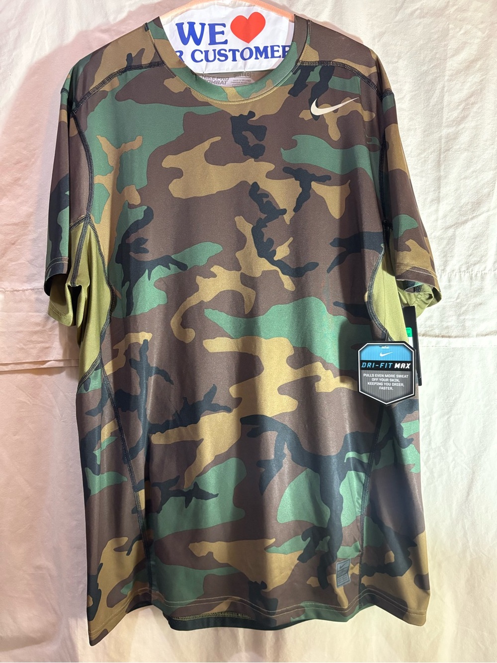Nike Men’s Short Sleeve Camo Dri-FIT Shirt - Green/Brown/Black